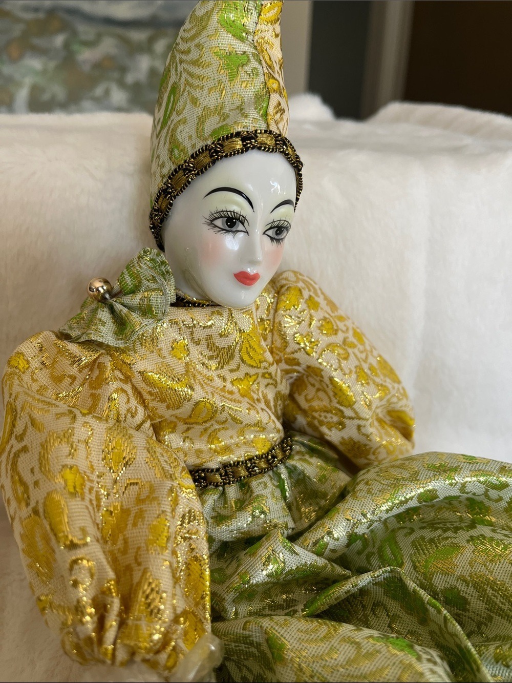 Handcrafted Elegant Clown Doll